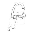 Grifo de cocina de latón grifo giratorio para pequeño fregadero